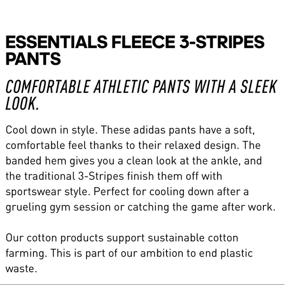 Adidas Essential Fleece 3-Stripe
Sweatpants/Joggers - Picture 13 of 14